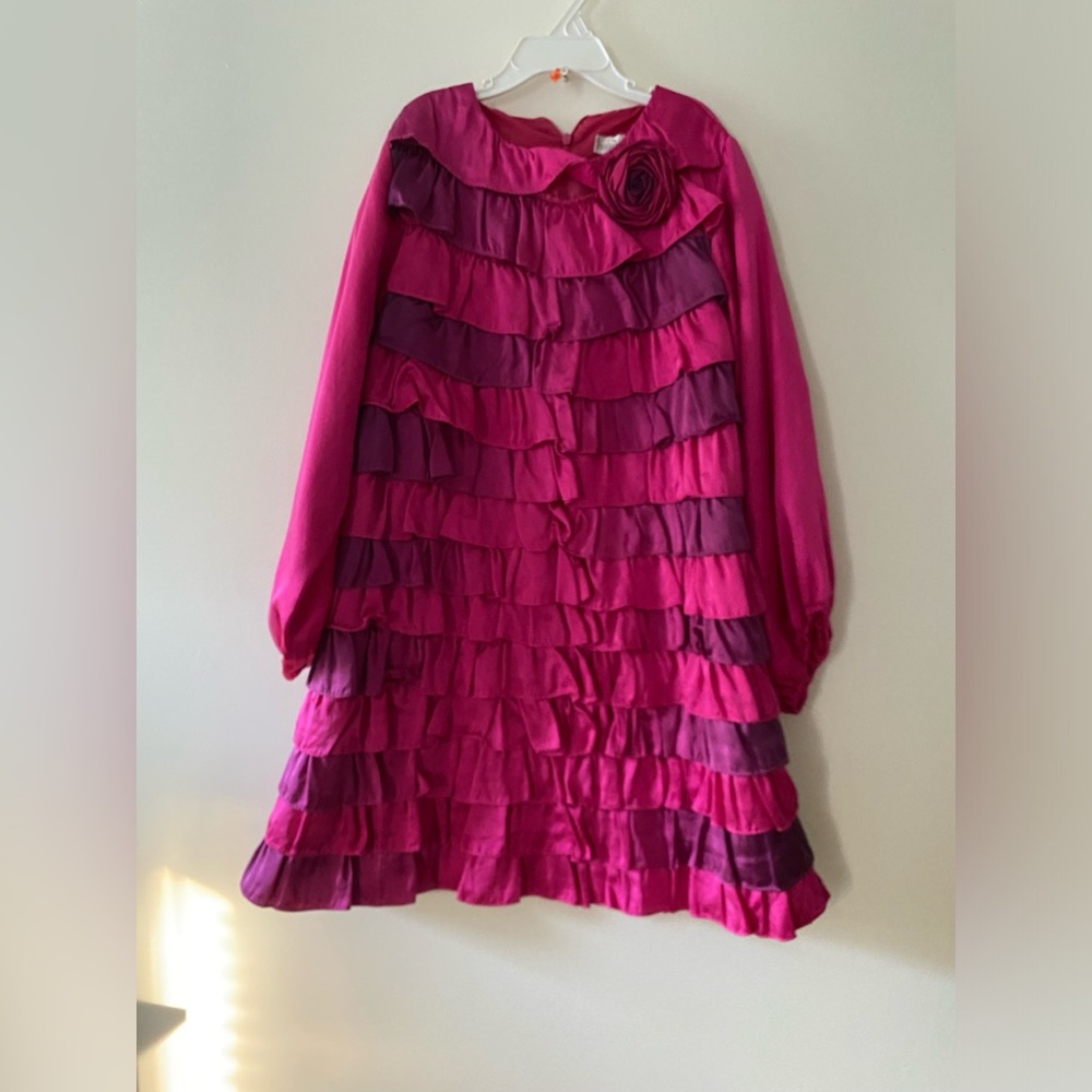 Halabaloo rare satin fuchsia dress in GUC